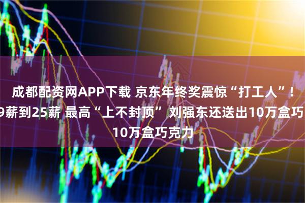 成都配资网APP下载 京东年终奖震惊“打工人”！从19薪到25薪 最高“上不封顶” 刘强东还送出10万盒巧克力